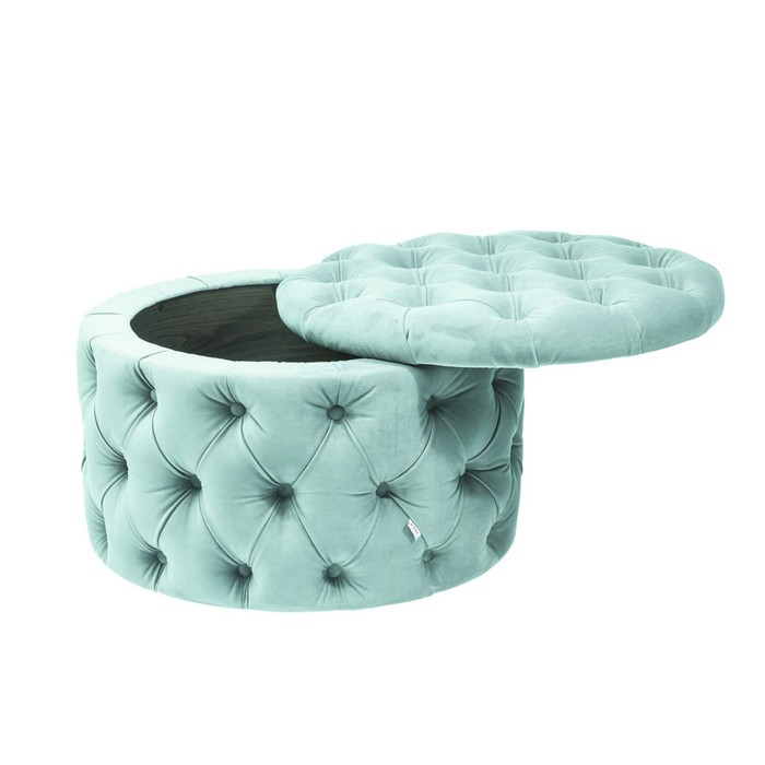 Пуф круглый Chester VS-01 SUPERNOVA, цвет велюр бирюзовый