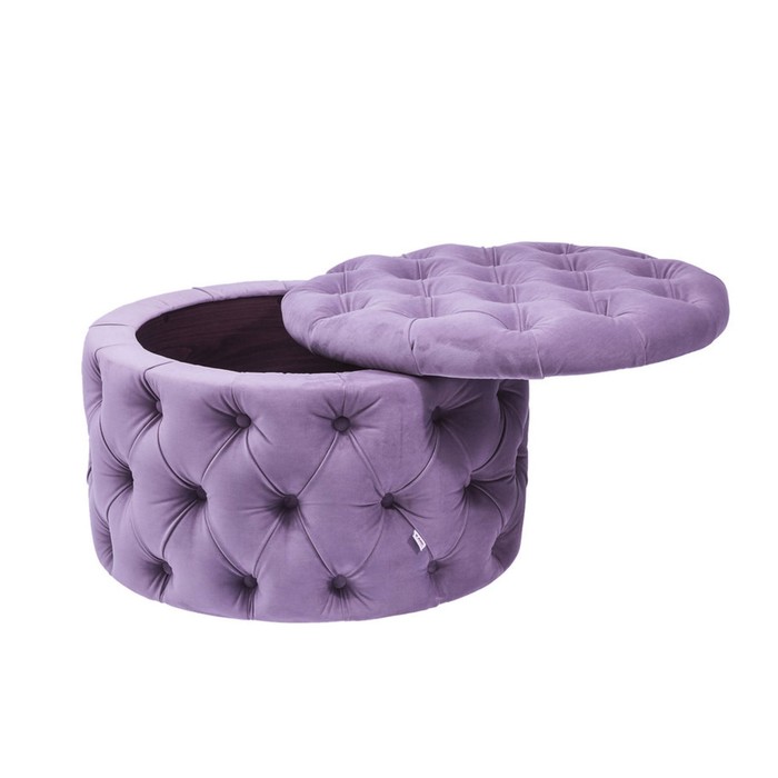 Пуф круглый Chester VS-01 SUPERNOVA, цвет велюр сиреневый