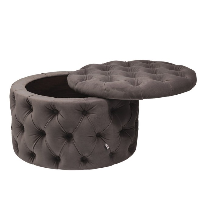 Пуф круглый Chester VS-01 SUPERNOVA, цвет велюр шоколадный