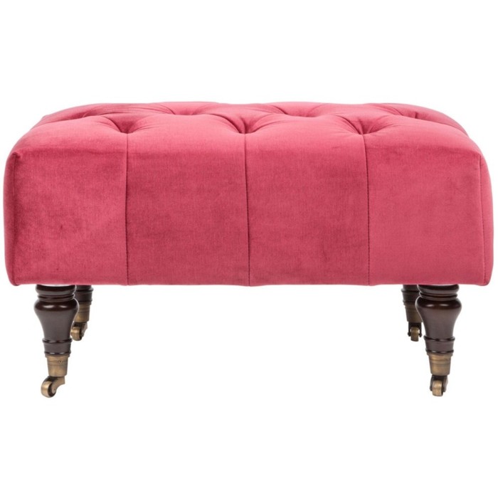 Банкетка на колёсиках "АУ-06 SUPERNOVA", цвет велюр красный