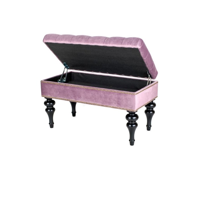 Банкетка Chester VS-04 SUPERNOVA, высокие ножки, цвет велюр сиреневый