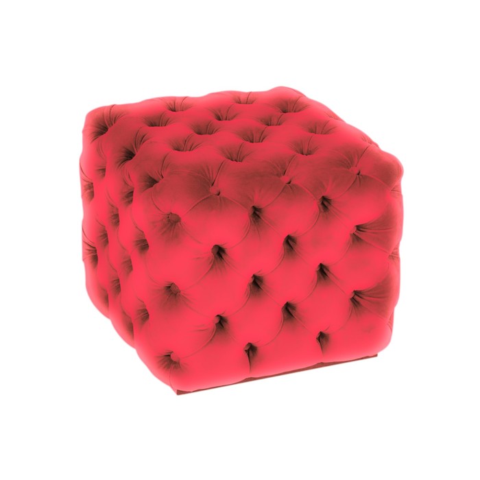 Пуф-сундук Chester VS-06 SUPERNOVA, кубик, цвет велюр красный