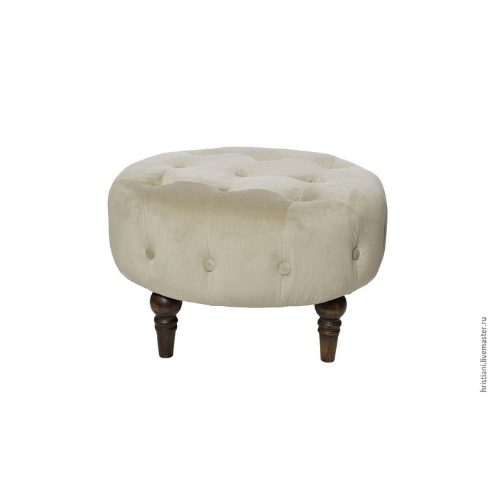 Пуф "АУ-05 SUPERNOVA", цвет велюр молочный