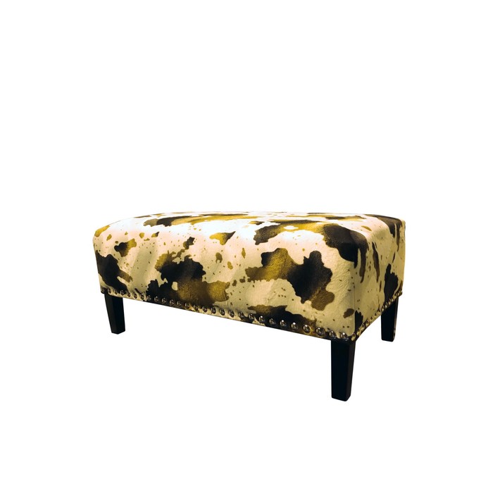 Пуф "АУ-10", коровья шкура, натуральный мех