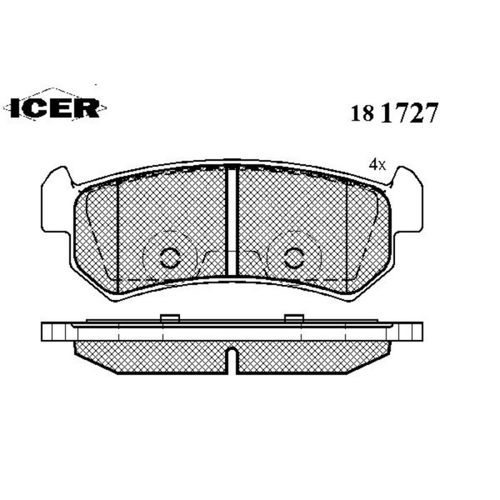 Колодки тормозные  ICER 181727