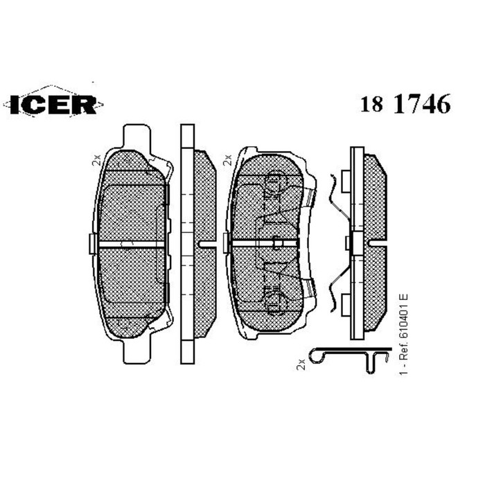 Колодки тормозные  ICER 181746