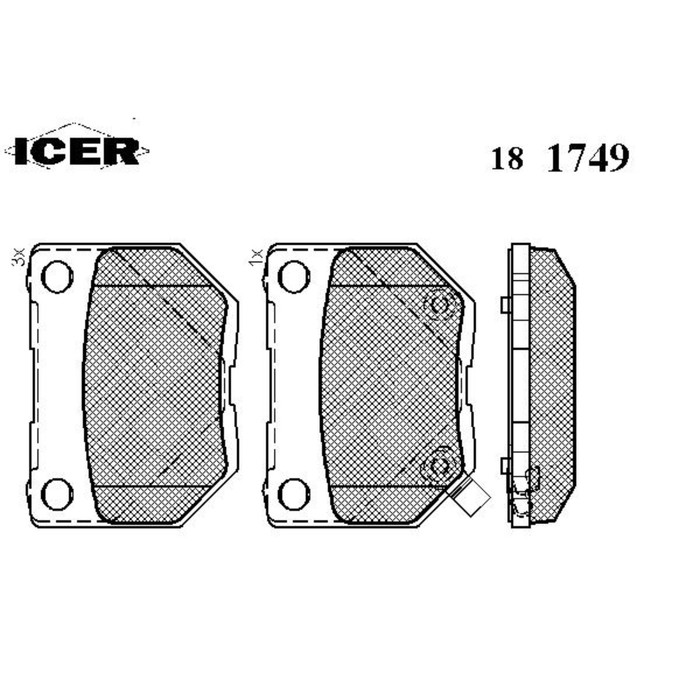 Колодки тормозные  ICER 181749