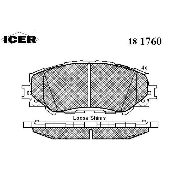 Колодки тормозные  ICER 181760