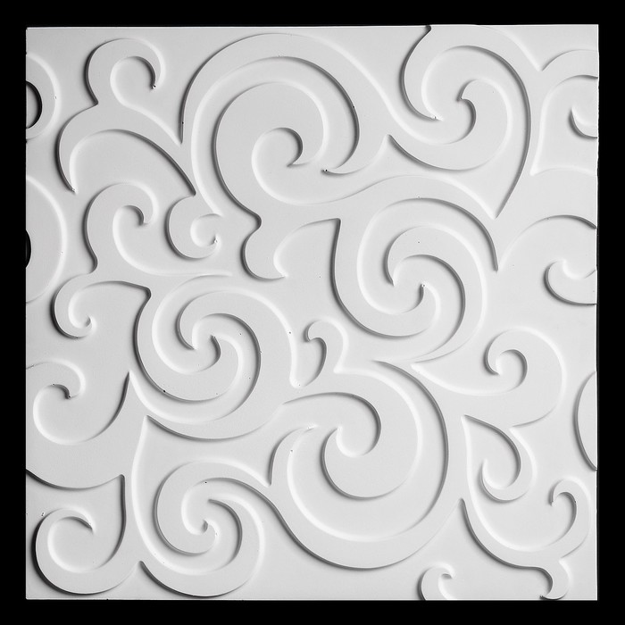 Гипсовая 3D панель "Мягкий свет" 50х50х3см