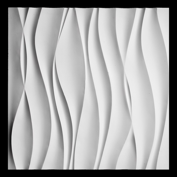 Гипсовая 3D панель "Волны острые" 50х50х3см