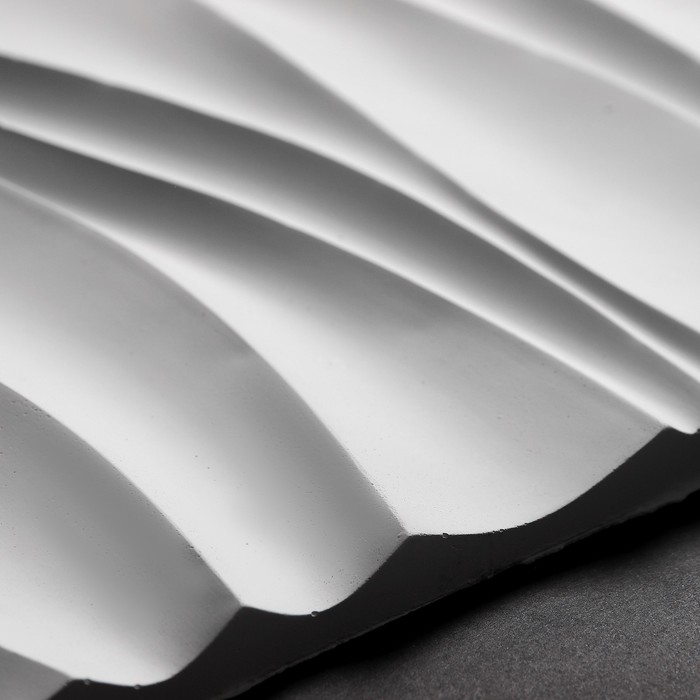 Гипсовая 3D панель "Волны острые" 50х50х3см