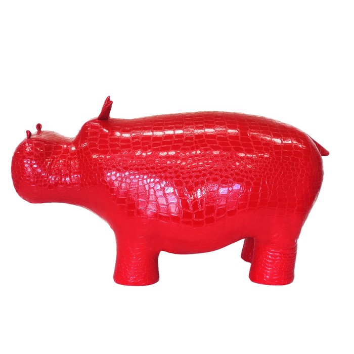 Пуф "Бегемот CAIMAN", цвет красный