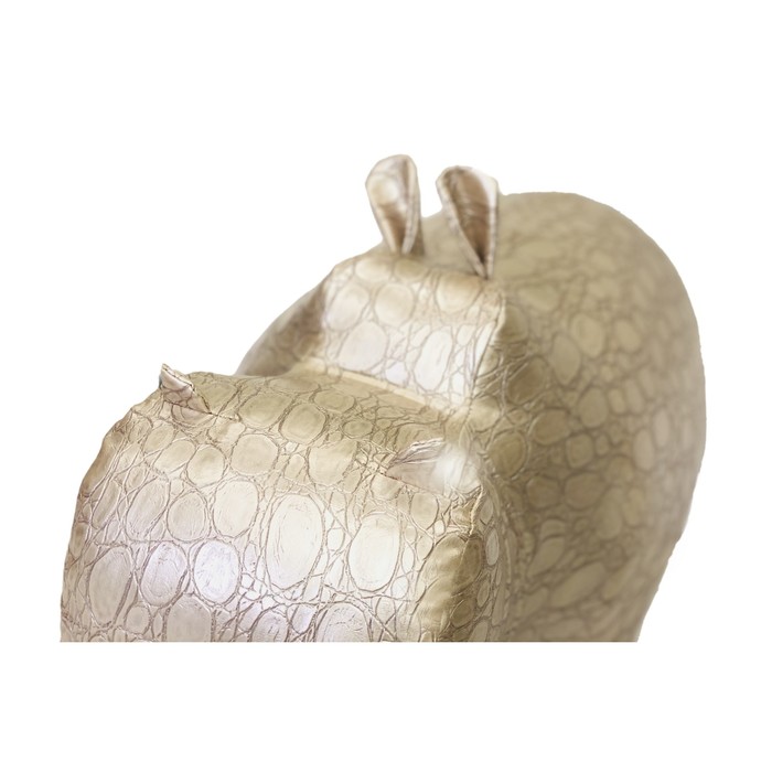 Пуф "Бегемот GLOSSY DINAZOR", цвет жемчужный