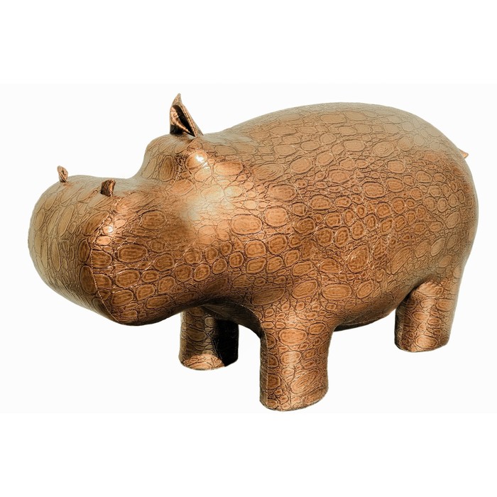 Пуф "Бегемот GLOSSY DINAZOR", цвет тёмное золото