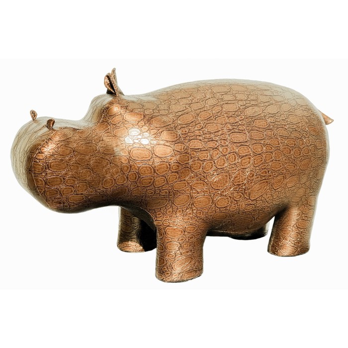 Пуф "Бегемот GLOSSY DINAZOR", цвет тёмное золото