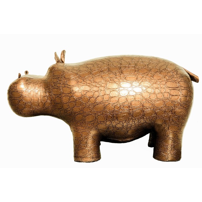 Пуф "Бегемот GLOSSY DINAZOR", цвет тёмное золото