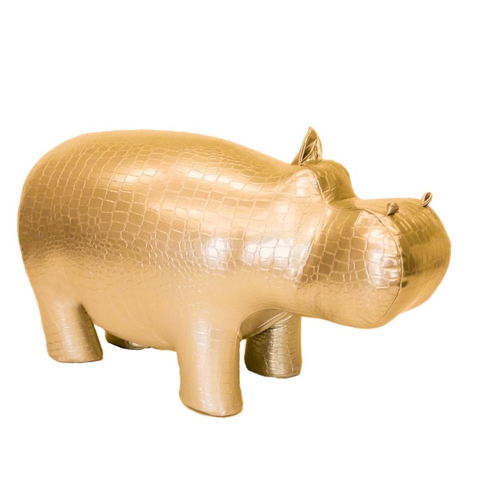 Пуф "Бегемот PLATY", цвет золотистый