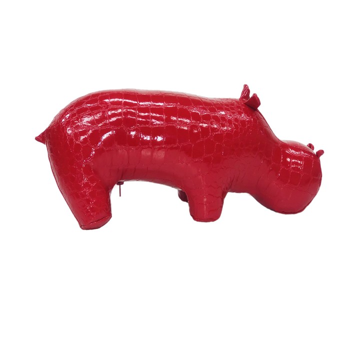 Мягкая игрушка-пуфик "Бегемот CAIMAN", цвет красный