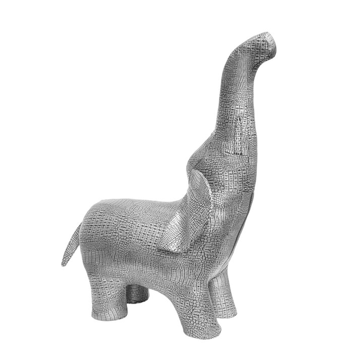 Пуф "Слон PLATY", цвет серебристый