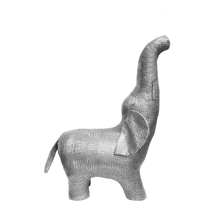 Пуф "Слон PLATY", цвет серебристый