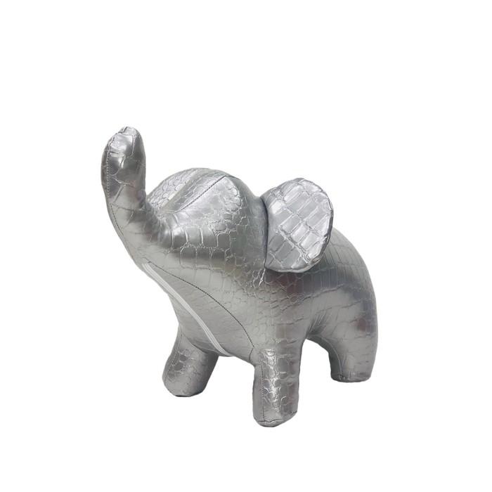 Мягкая игрушка-пуфик "Слон PLATY", цвет серебристый