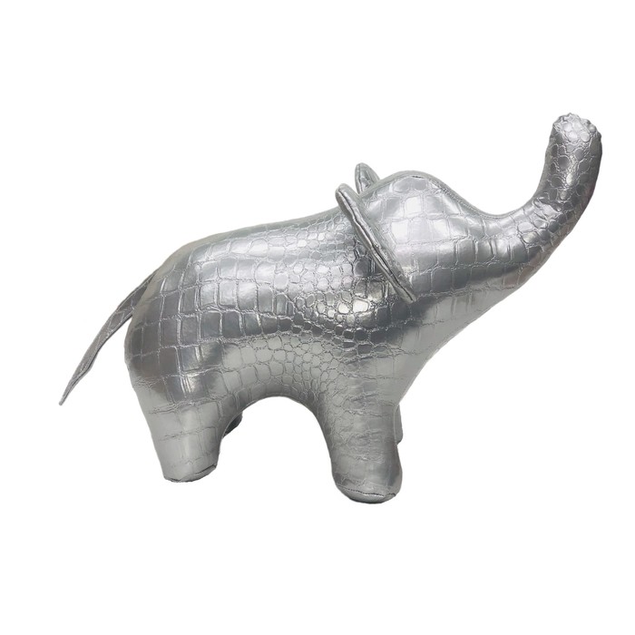 Мягкая игрушка-пуфик "Слон PLATY", цвет серебристый