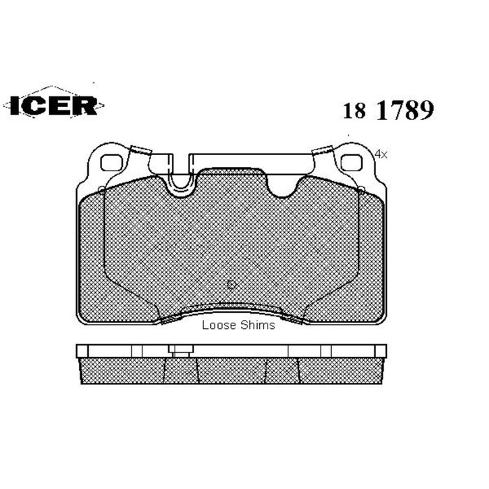 Колодки тормозные ICER 181789