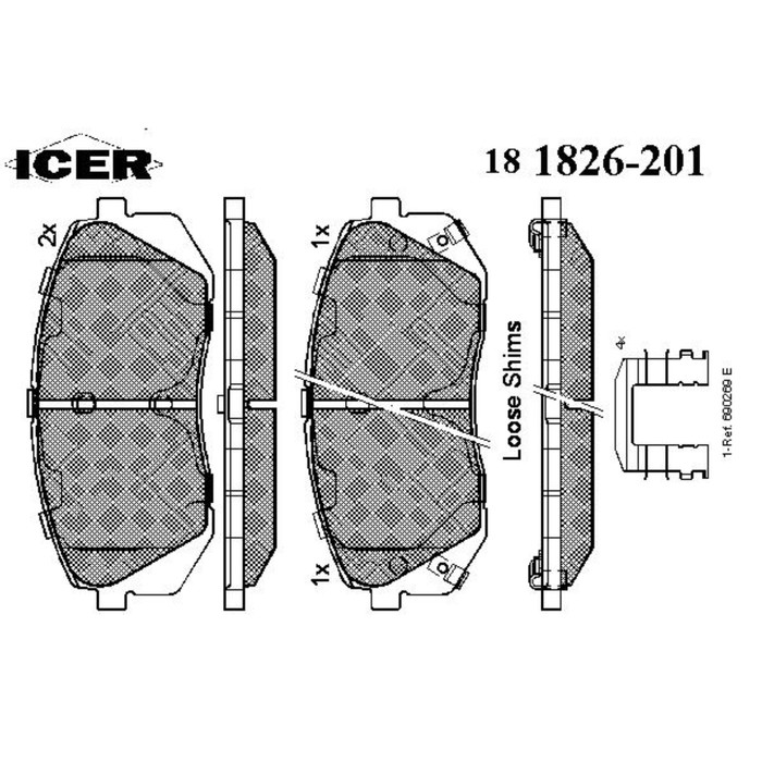 Колодки тормозные ICER 181826201