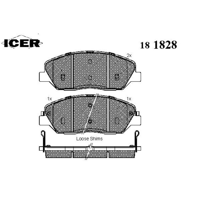 Колодки тормозные ICER 181828