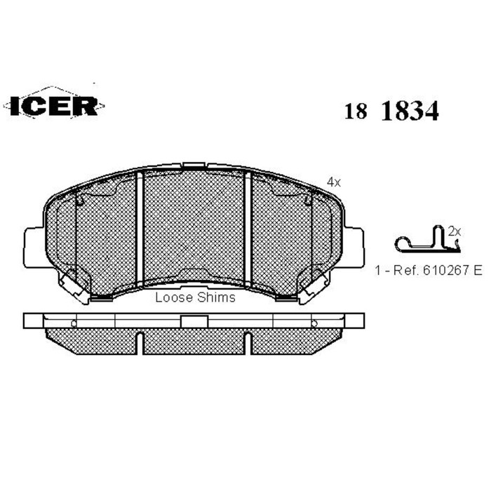 Колодки тормозные ICER 181834