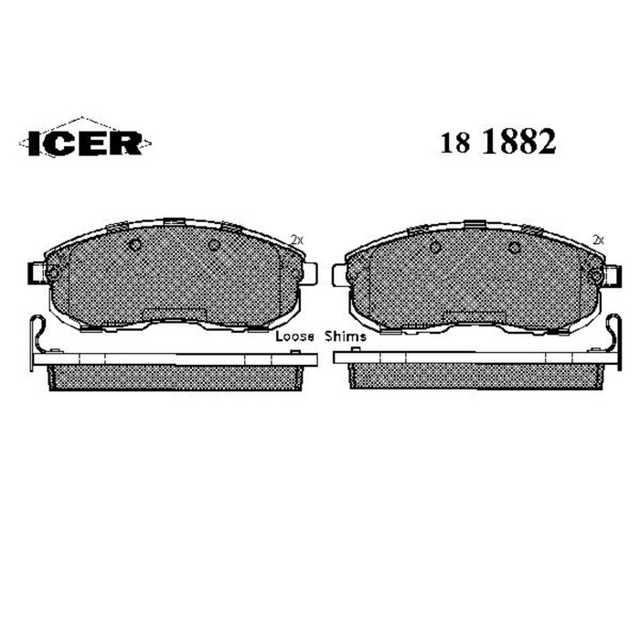 Колодки тормозные  ICER 181882