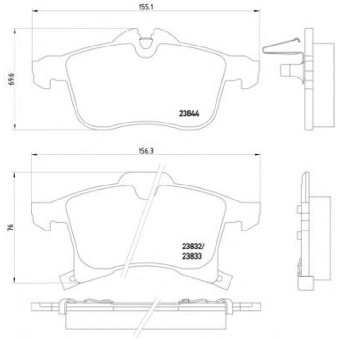 Колодки тормозные  TEXTAR 2383201
