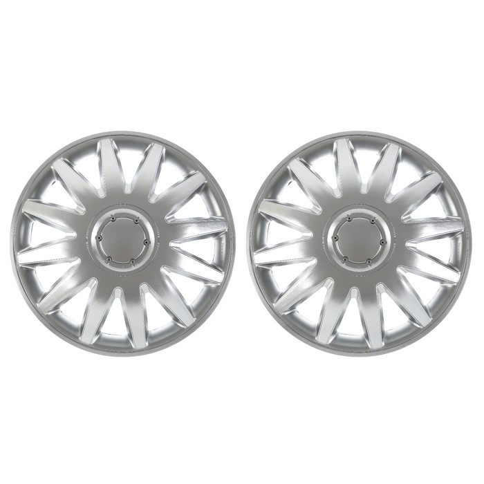 Колпаки колесные R16 "Элегант", на Газель, передние, серебристые, набор 2 шт.