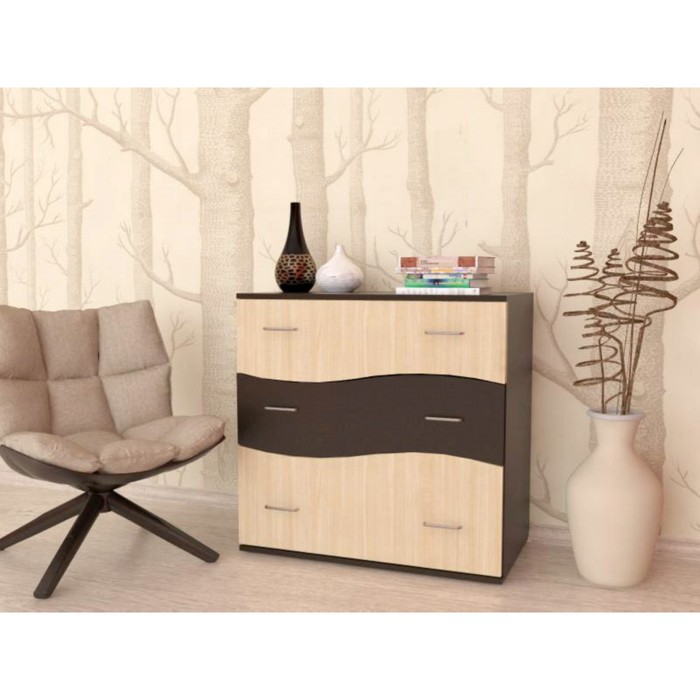 Комод "Милтон", 800х450х800 мм, цвет венге/ясень шимо светлый