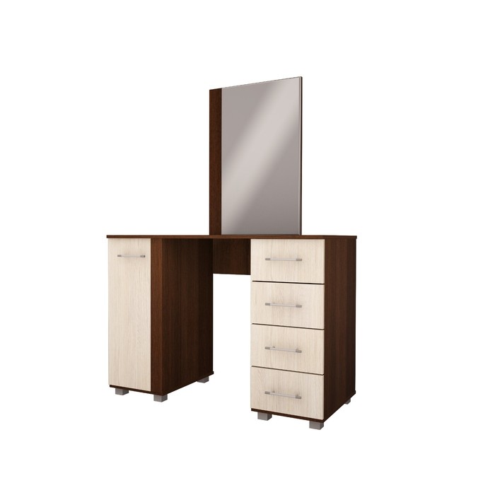 Зеркальный столик "Анна", 1200х500х1650 мм, цвет венге/ясень шимо светлый