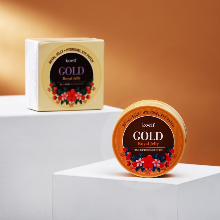 Гидрогелевые патчи для глаз Золото и пчелиное маточное молочко Koelf, 60шт