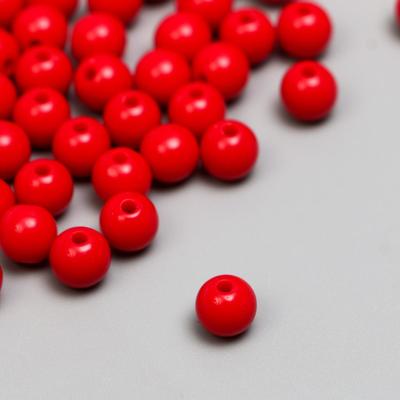 Набор бусин для творчества пластик "Алые бусины" 17 гр 0,8х0,8 см - Фото 1