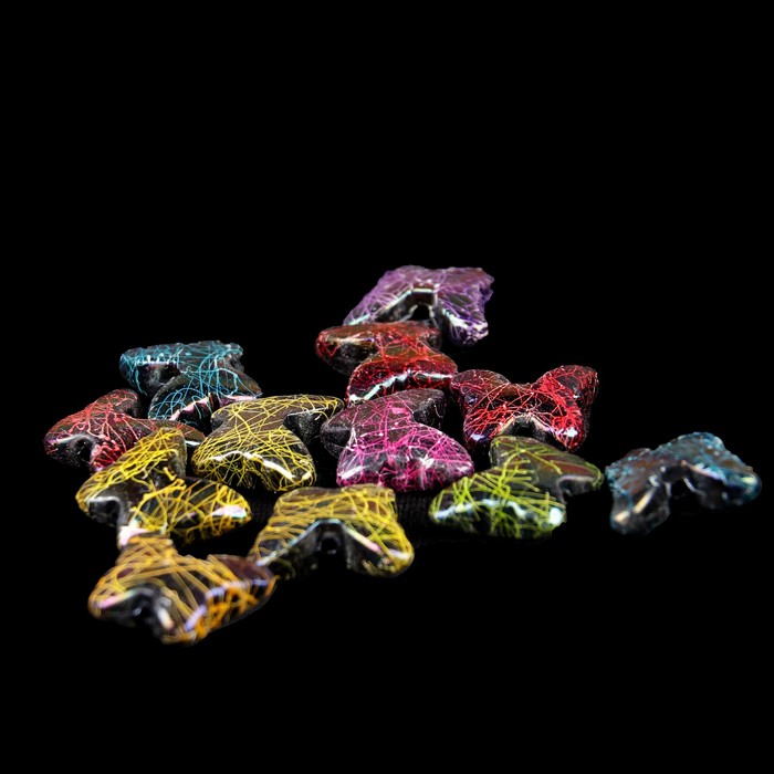 Набор бусин для творчества пластик "Бабочки хамелеон" 16 гр 1,8 см