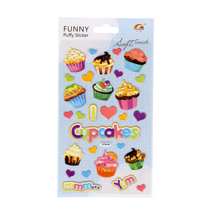 Наклейка пластик с золотом "Десерты" МИКС 23,5х12,5 см