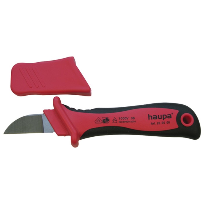 Нож Haupa 200000, для резки кабеля, диэлектрический, прямое лезвие, 50 мм