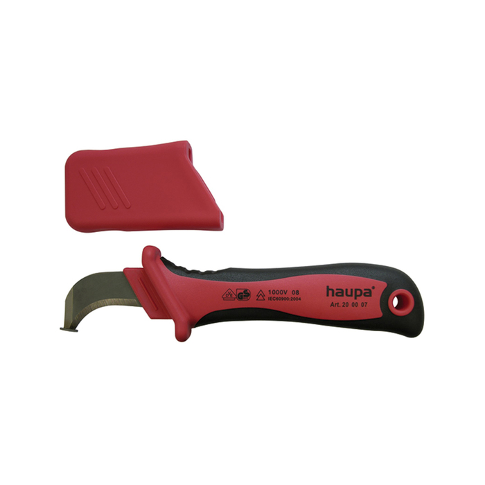 Нож Haupa 200007, для резки кабеля, диэлектрический, искривленное лезвие, 50 мм