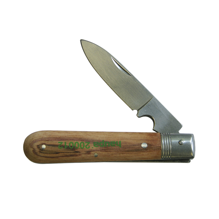 Нож Haupa 200012, для резки кабеля, с деревянной рукояткой