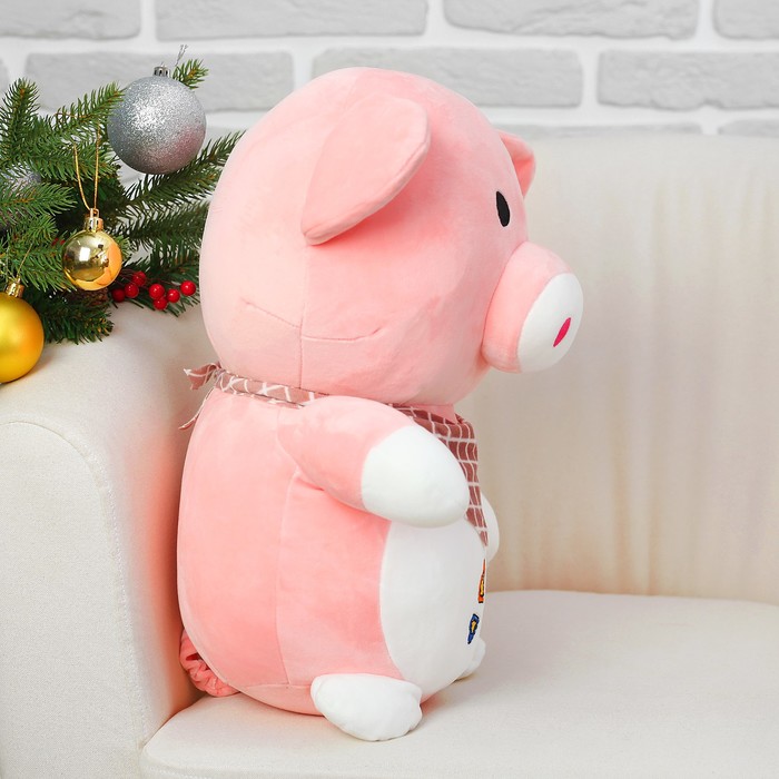 Мягкая игрушка "Свинюшка в платочке" на животике сердца