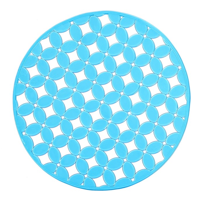 Коврик в раковину "Листья" 29х29 см, прозрачный, цвет МИКС