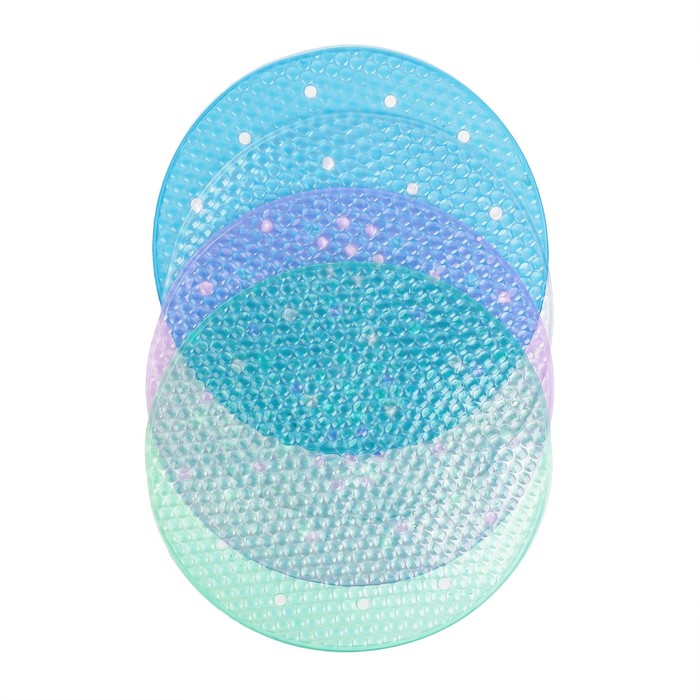 Коврик в раковину "Пузырьки" 29х29 см, круглый МИКС