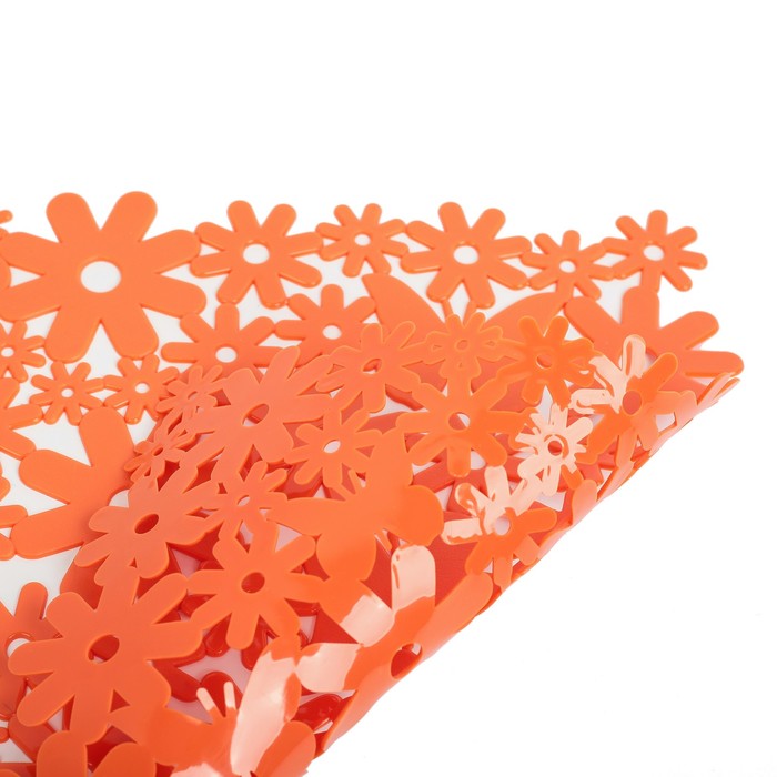 Коврик в раковину "Полянка" 29,5х26,5 см, цвет МИКС