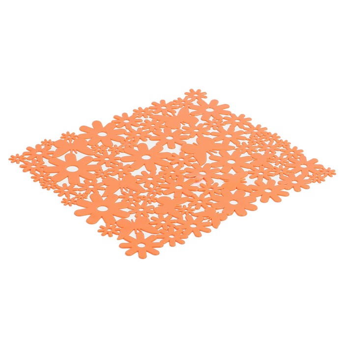 Коврик в раковину "Полянка" 29,5х26,5 см, цвет МИКС