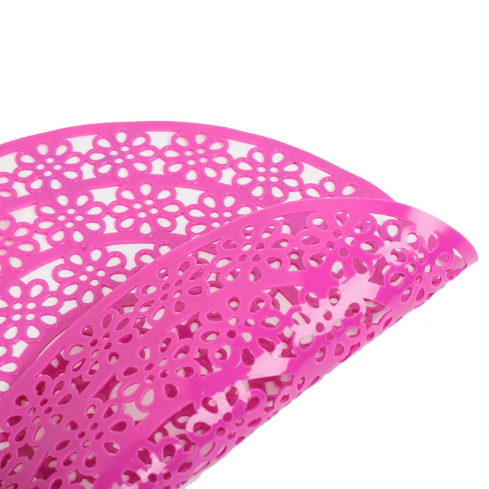 Коврик в раковину "Цветочки" 29х29 см, цвет МИКС