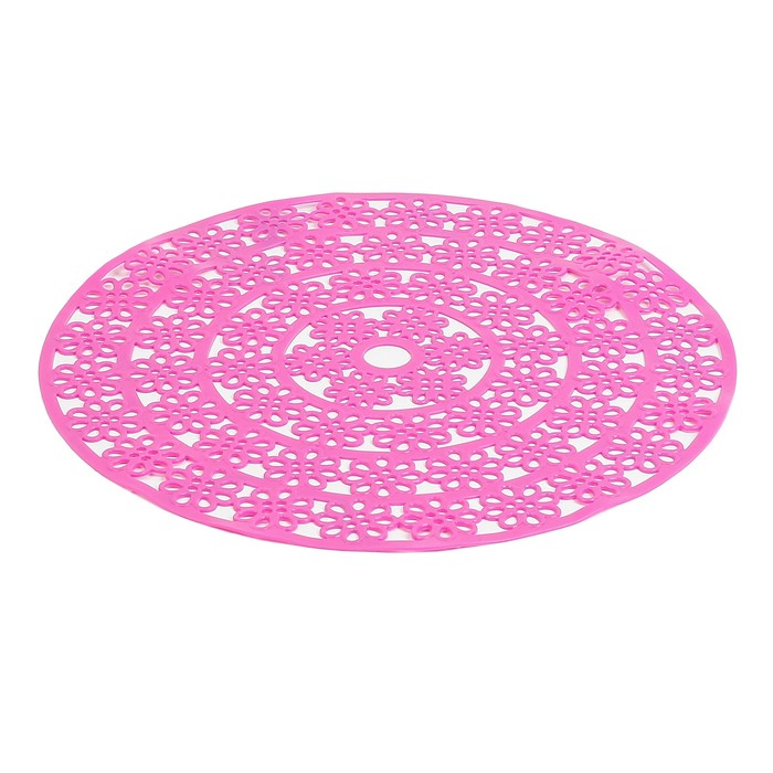 Коврик в раковину "Цветочки" 29х29 см, цвет МИКС