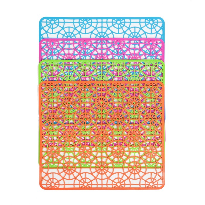 Коврик в раковину "Одуванчики" 29х25 см, цвет МИКС